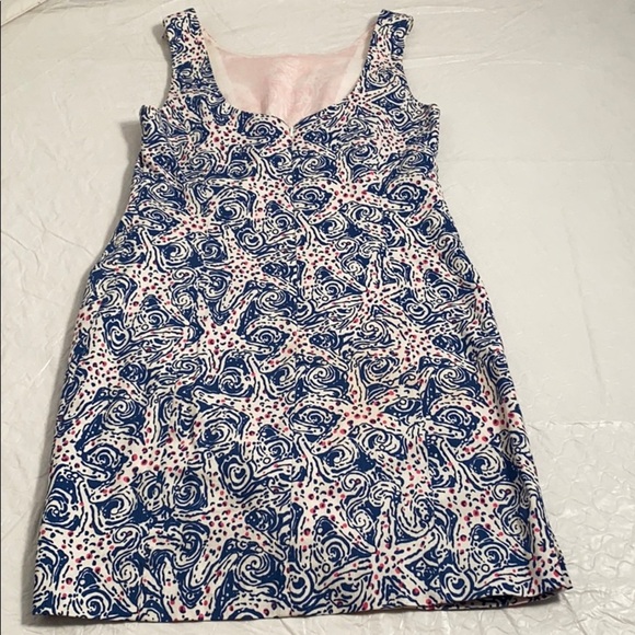 Lilly Pulitzer Delia shift in multicolor blue pink white Indigo Star Crush - Picture 10 of 11
